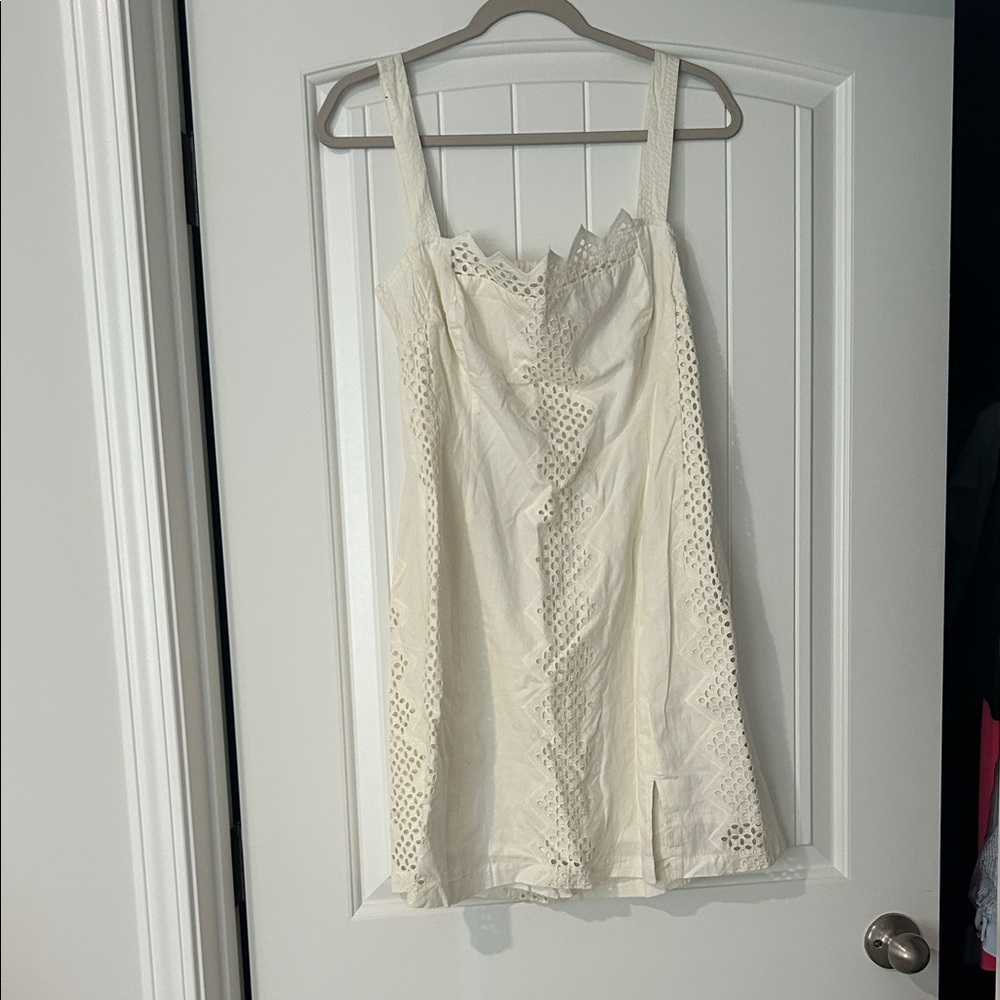 Eyelet A-Line Sundress in Cream